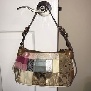 coach patchwork backpack